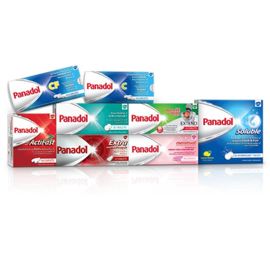 GSK PANADOL Regular / 650mg / ActiFast / Extend / Extra / Optizorb / Soluble / Menstrual / Children